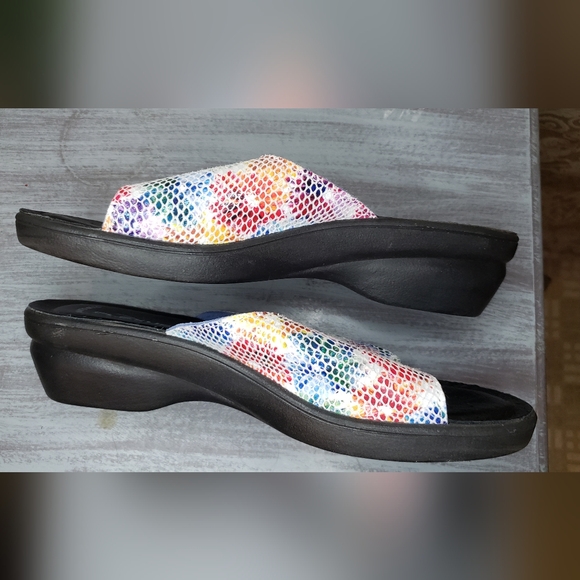 Flexus Italian Comfort "Vera Pelle" anatomic Slides size 8 (sa102) - Picture 10 of 11